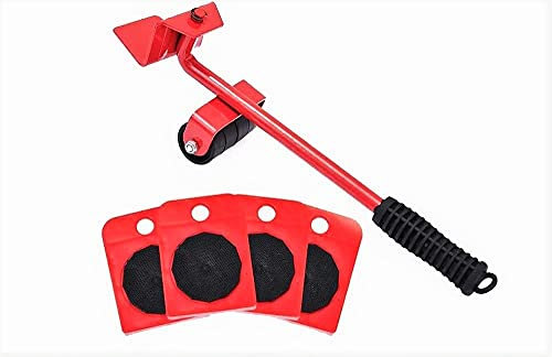 TEMPO DI SALDI Kit Sollevatore Mobili Con Piastra A Ruote Per Spostare Fino A 150 Kg Di Peso