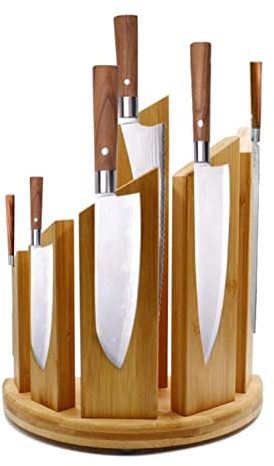 Blocs couteaux vides Porte-couteau Cuisine Fort Bloc De Couteau Magnétique En Bois Détient Support De Couteau Universel Support De Stockage D'outils pour la Cuisine ( Color : Bamboowood , Size : 26*12