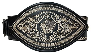 Alpenlife Ranzen, Trachtengürtel, Ziehharmonika (Schwarz, 85)