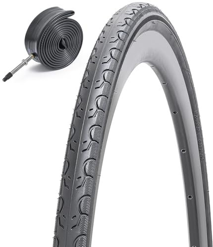 FengCan 700x28C Fahrradreifen 28-622, 700C Reifen Hochwertig & Faltbar und 28 Zoll Fahrradschlauch Presta Ventil 60mm, passend für 700 x 28C 28x1.10 City, Rennrad Fahrrad Reifen Ersatzrad (Eine)