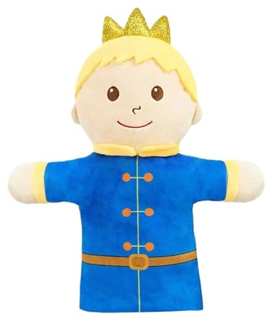 Marionnettes À Main Contes De Fées - Roi, Reine, Princesse, Prince & Lutin - Éducatifs Doux avec Bouche Mobile pour Jeu De Rôle, Histoires Et Apprentissage Interactif - pour Filles Et Garçons