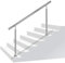 LZQ Handlauf Edelstahl Aussen Geländer für Treppen Brüstung Balkon mit/ohne Querstreben (100cm, ohne Querstreben)