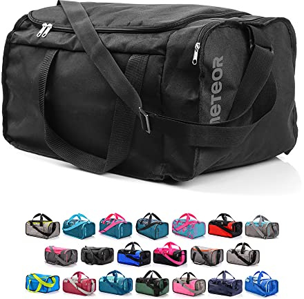 sportväska gymväska holdall män kvinnor duffel axel fitnessväska poolväska resor semesterrem sportväska kabinbagage veckoslut över natten camping liten 20L stor 40L (40 L, Black, 1)