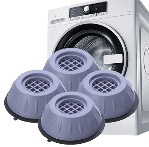 Avtytsda 4PCS Shock and Noise Cancelling Washing Machine Support Anti Vibration Pads Rubber Anti Slip Anti-Walk Washing Machine Vibration Feet Pads (10.5x6.5x4cm)