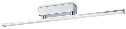 Paco Home LED Lampe Deckenleuchte Deckenlampe Deko Wohnzimmer Schlafzimmer Esszimmer Wohnzimmerlampe Modern Stylisch, Lampenart:Typ 1, Farbe:Chrome