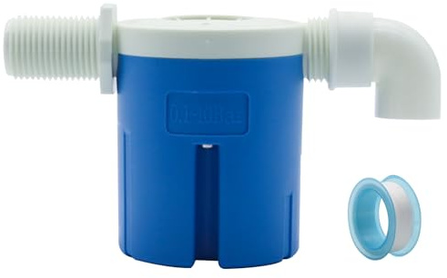 1/2'' Automatic Float Valve, Auto Fill Shut Off Water Level Control Floating Ball Valve for Water Tank Fountains Livestock Drinking Toilet Swimming Pool Automatic Irrigation (Side Inlet)