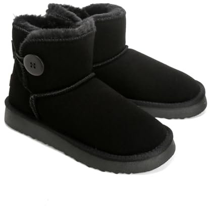 Jifenkla Bottes de Hiver Femme Boots, Chaude Doublée Bottes de Neige, Antiderapante Bottes de Randonnée, Loisirs Confort Impermeable Chaussures