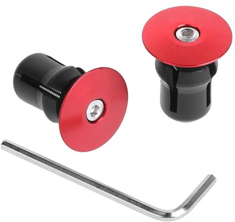 Lenkerstopfen Rennrad 2 Stück Rennrad Lenkerstopfen Set Aluminium Rennrad Lenker Endkappen mit Inbusschlüssel, Lenkerenden Fahrrad Bar Ends für Fahrrad Mountainbike Rennrad MTB Lenker