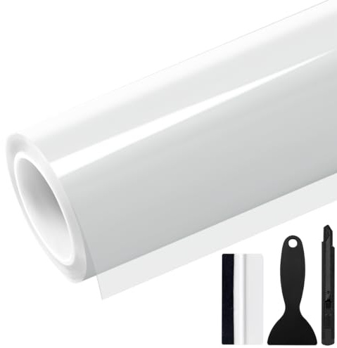 GRTHTATI 20cm x 300cm Clear Paint Protection Vinyl Film Self-Adhesive, Anti-Scratch, Non-Yellowing Transparent Sticker for Car, Motorcycle, Bike (Clear, 20cm x 300cm)