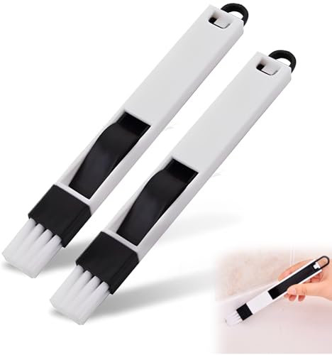 GGUFAY Cepillo para limpiar las grietas, cepillo de limpieza de casa, cepillo para hendiduras multifunción para la limpieza, para cocina, baño, ranuras de puertas y ventanas, cepillo para fugas, 2