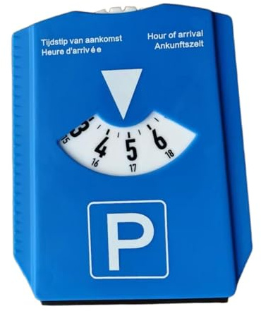 CasaNexa Timer a disco orario per camion con rimozione del ghiaccio, aiuto al parcheggio invernale compatto e raschietto per ghiaccio, leggero e portatile (15,4 x 12,4 x 0,8 cm)