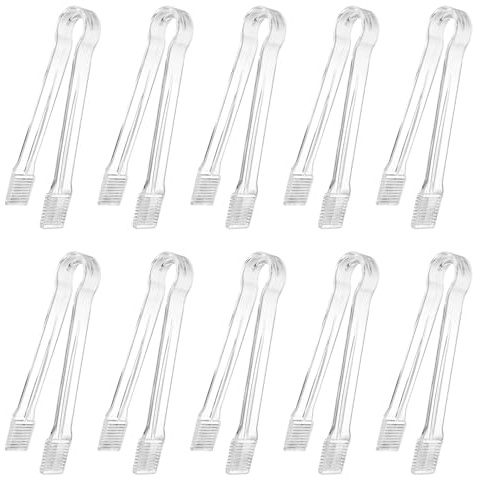 10 Pezzi Chiaro Piccolo Ghiaccio Morsetti Zucchero Clip Utensili Da Cucina Buffet Servire Pinze Per Il Partito Accessori BBQ Ghiaccio Pinze Set