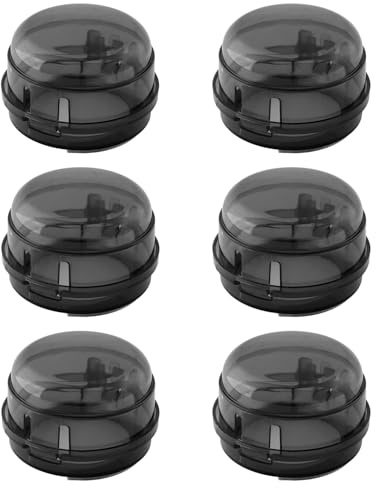 Hopzab 6 Pcs Stove Knob Covers for Child Safety, Heat-Resistant, Oil-Proof, Easy-Clean Gas Stove Protectors, Universal Size Oven Knob Covers, Baby Proofing, Protective Switch for Kitchen Safety