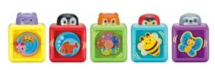 VTech-Baby Mis Primeros Bloques de Actividades, Juguete encajable | Certificado CE + EN71, Juguete para bebés +6 meses, Cubos apilables interactivos, Despierta los sentidos, Versión ESP