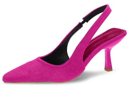 Generisch 2026 Sandalias de tacón alto para mujer, cómodas, sin cordones, para caminar diariamente al aire libre, verano, primavera, ligeras, transpirables, Rosa intenso., 42 EU