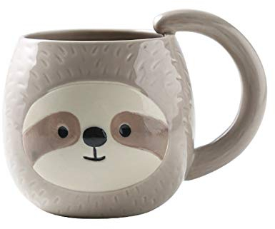 Yalucky Novelty Sloth Coffee Mug, Cute Tea Mug, Animal Cup, Cartoon 3D Ceramic Drinkware for Sloth Lovers, Funny Sloths Gifts for Women and Men,Birthday Christmas Gifts, 330ml