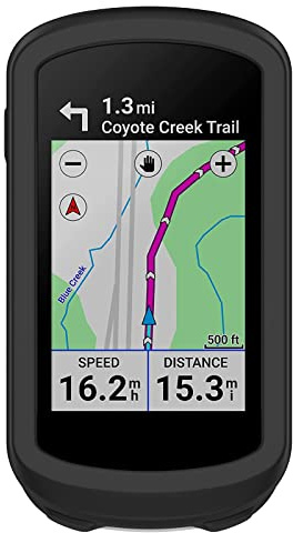 subtel - Coque de Protection Silicone Noir pour GPS de vélo Garmin Edge Explore 2 - Cover Bumper pour système de Navigation Qui Fonctionne avec Support vélo, Moto et Auto
