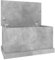 vidaXL Baúl almacenaje Madera contrachapada Gris hormigón 70x40x38 cm