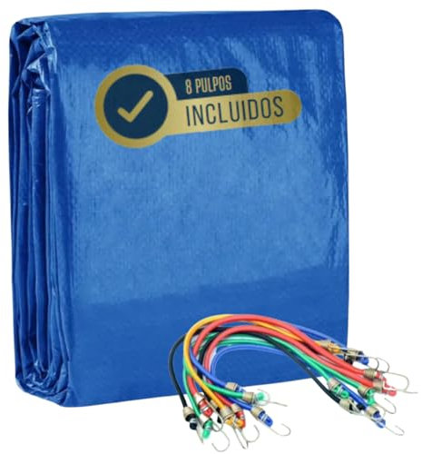 Lonas Impermeables Exterior 2x3 con Pulpos Elásticos Mejorads, Lona Impermeable Multiusos con Ojales, Toldo Impermeable, Bricolaje - Cubre Muebles Jardín, Barbacoa, Leña, Aísla Humedad Suelo, Camping