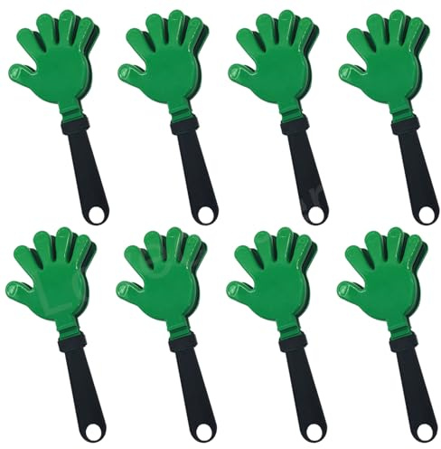 Lovecheer 8PCS Big Hand Clappers Noisemakers 11 Inch Cheer Clappers Black and Green Noise Makers for Basketball Hockey Soccer Baseball Sports Team Cheerleading