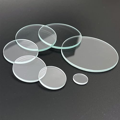 1 st. rund platt glaslins for ficklampor, pannlampor och cykellampor - flera storlekar (20,5-75 mm)(75mm x 2mm)