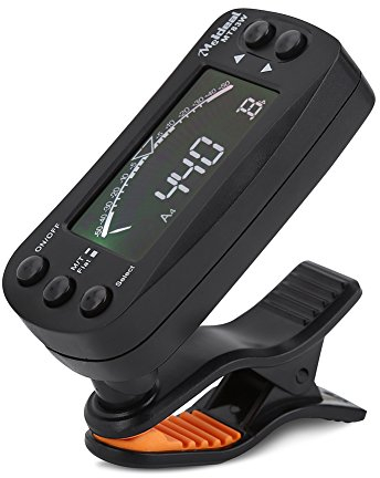 Digital Clip-On Tuner, portable 2-in-1 LCD Display Metronom, accurate tuning for guitars, basses, violins, ukuleles, for musicians, practice, recording, live performances