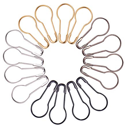 PandaHall Elite 1000pcs 4 Farben 21.5mm (0.8in) Lange Eisen Kürbis Pin Birne Sicherheitsnadeln für Hängende Tags Startseite DIY Accessary