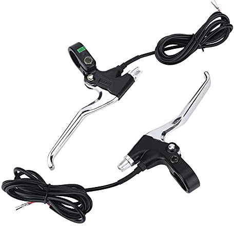 Fahrrad Bremshebel, Elektroroller Links Rechts Bremshebel, 1 Paar langlebige 2 Drähte links und rechts E-Bike Fahrrad elektrische Bremshebel Ersatzteile für Fahrräder mit 22,5 mm Lenker