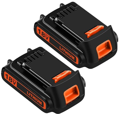 Dosctt 2pcs BL1518-XJ 18V 3.0Ah Batterie de Rechange pour Black Decker 18V Batterie BL2018-XJ BL1518-XJ LB20 LBX20 LBXR2020-OPE LBXR20B-2 LB2X4020 LST220