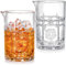 Coloch 2 Pack 650ml/22oz Crystal Cocktail Mixing Glasses, Vintage Bar Mixing Pitcher Weighted Bottom Seamless Cocktail Stirring Glasses for Whiskey, Martini, Dishwasher Safe