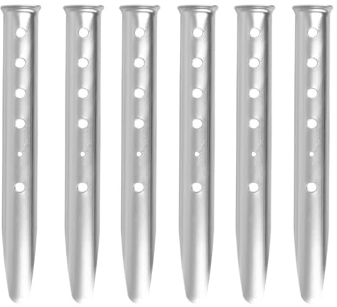 Azarxis Estacas de Tienda de Campaña 6 Pcs Forma de U 31cm Piquetas de Aluminio Clavijas para Carpa Toldo Playa en Arena Nieve