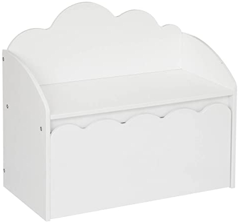 Atmosphera - Kindertruhenbank Nuage - Holz - weiß - 60x30 cm - Weiß