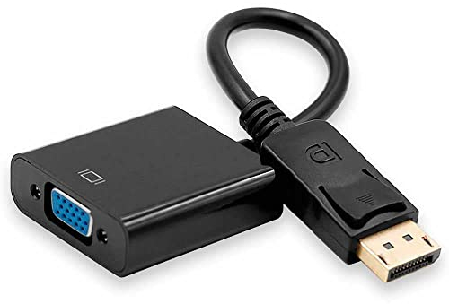 syrako HDMI Male zu VGA Female Adapter Schwarz DisplayPort Display Port auf D-Sub DSub DB15 SVGA M/F Wandler Konverter Video