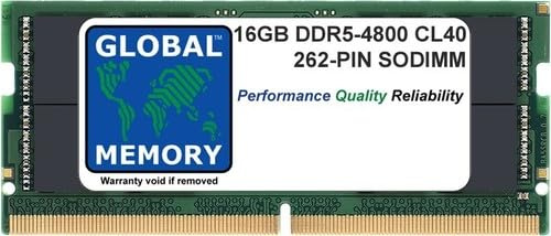 16GB DDR5 4800MHz PC5-38400 262-PIN SODIMM MEMORY RAM COMPATIBLE WITH LAPTOPS/NOTEBOOKS