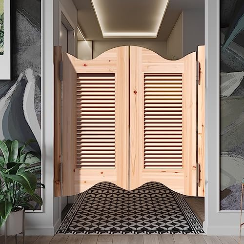 Porta a Battente Porte a Battente in Legno per Corridoi Interni, Porta Divisoria in Stile Western per Cowboy, Porta da Bar per Scale Bagno Cucina Camera da Letto Balcone ( Size : W75xH90cm(29 1/2x35