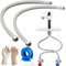Parpyon® Flexibler Mischbatterie Verlängerung Schlauch Gewinde Siphon Waschbecken Bad Siphon Waschbecken Küche Ablaufschlauch Waschbecken Geruchshemmend + Band und Dichtung (flexibel F 3/8 -