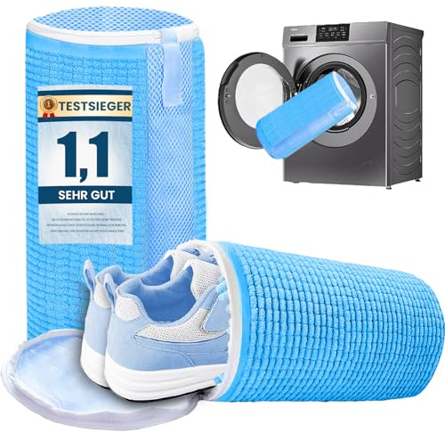 HUPIRCT 2 Pezzi Sacchetto Scarpe Lavatrice, Pulizia a 360 Gradi, Cerniera Invisibile Autobloccante, Utilizzo Ripetibile a Lungo Termine, Adatto a Tutte le Scarpe e Lavatrici