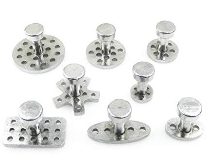 Onglets D'extraction Débosselage Sans Peinture 8 Tailles D'outils Réparation Bosses Onglets Traction Colle En Aluminium Kits Carrosserie Automobile
