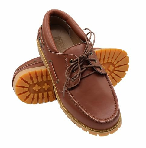 Zerimar Scarpe da Barca in Pelle - Mocassini Nautiche Estive per Uomo