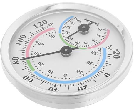 COOPHYA Mini Higrómetro De Aluminio Portátil Sensor De Alta Precisión Para Temperatura y Humedad Casa Oficina y Jardín