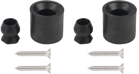 Wefenad - Kit di 2 supporti per porta rimorchio, in gomma, a basso profilo, per rimorchi camper