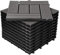 ECD Germany WPC Terrassenfliesen 30x30 cm/22 Stück=2m², Anthrazit Mosaik, Holzoptik, Bodenbelag mit Klicksystem und Drainage, Terrassendielen Balkonfliesen, Klickfliesen für Terrasse Garten und Balkon
