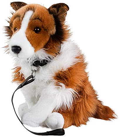 Teddys Rothenburg Langhaar Collie mit Blesse sitzend 35 cm Kuscheltier Hund by Uni-Toys