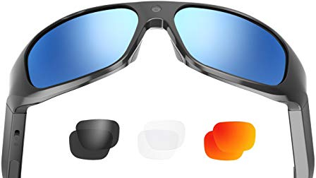 OHO 4K Ultra HD Water Resistance Video Sunglasses, Sports Action Camera with Built-in Memory and Polarized UV400 Protection Safety Lenses,Unisex Sport Design 128GB