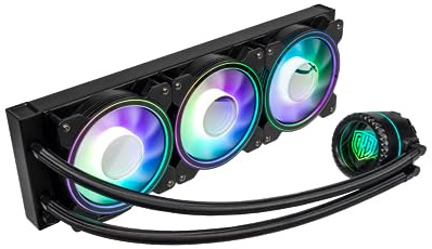 Kolink Umbra Void Performance ARGB All In One CPU Water Cooler with Aluminium Radiator, Braided Sleeved Tubing, High Speed Pump, Pre-Installed PWM Fans, Intel & AMD Compatible, 360mm