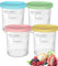UVAPEK Pint Containers 4 Pack Replacement for 24 oz Ninja Creami Deluxe Pints and Lids, Compatible with Ninja 11-in-1 NC500 NC501 Series Creami Deluxe ice Cream Makers, XL Cups, Dishwasher Safe