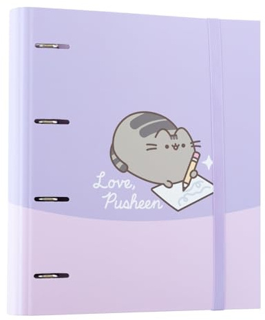 Grupo Erik Ringordner A4 Schmal 4 Ringe - Premium Pusheen Fanartikel Aktenordner - Ringbuch Büro Zubehör Schul Zubehör