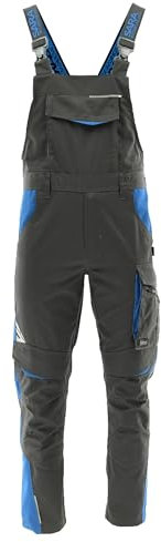 SARA WORKWEAR Latzhose Herren Lang mit Knietaschen - Strapazierfähige Arbeitshose - Arbeitshosen Männer mit Reflektierenden Elementen Gr.46-64