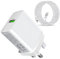 18W UK Charger Plug With Cable for Samsung Galaxy A10/A03/A7 2018/A6 A6 Plus/J6 J4 J3 J5 J7 2017,Huawei P Smast 2019/P10 Lite/P9 Lite/P8 Lite,Motorola Moto E5 E6 E5S,Fast Quick Charge 3.0 Adapter