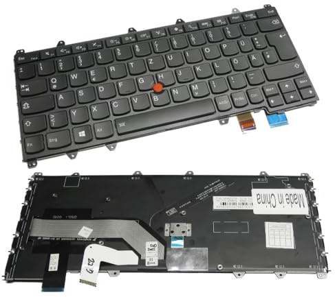 Trade-Shop Original Laptop Notebook Tastatur kompatibel mit Lenovo ThinkPad Yoga 260 (20FD, 20FE, 20GS, 20GT), 260S, 460, 370, X380 - mit Hintergrundbeleuchtung